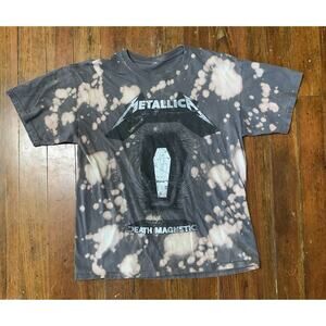 HANDMADE VTG Metallica Tie Dye Bleach Merch '09 Magnetic Tour Shirt Tee Concert